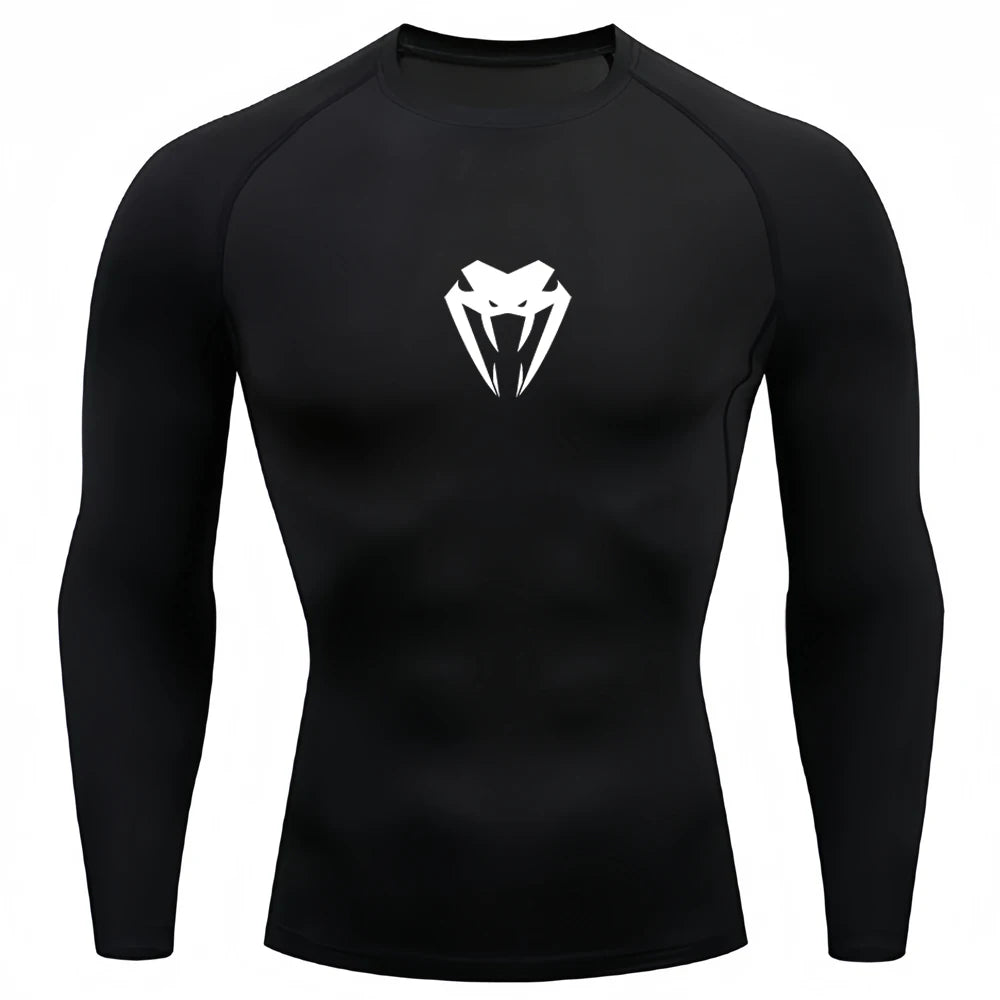 MMA Compression T Shirt Men Training Sportswear Running T-shirt Elastic Quick Dry Sport Tops Tee Athletic Gym Workout Shirts Men