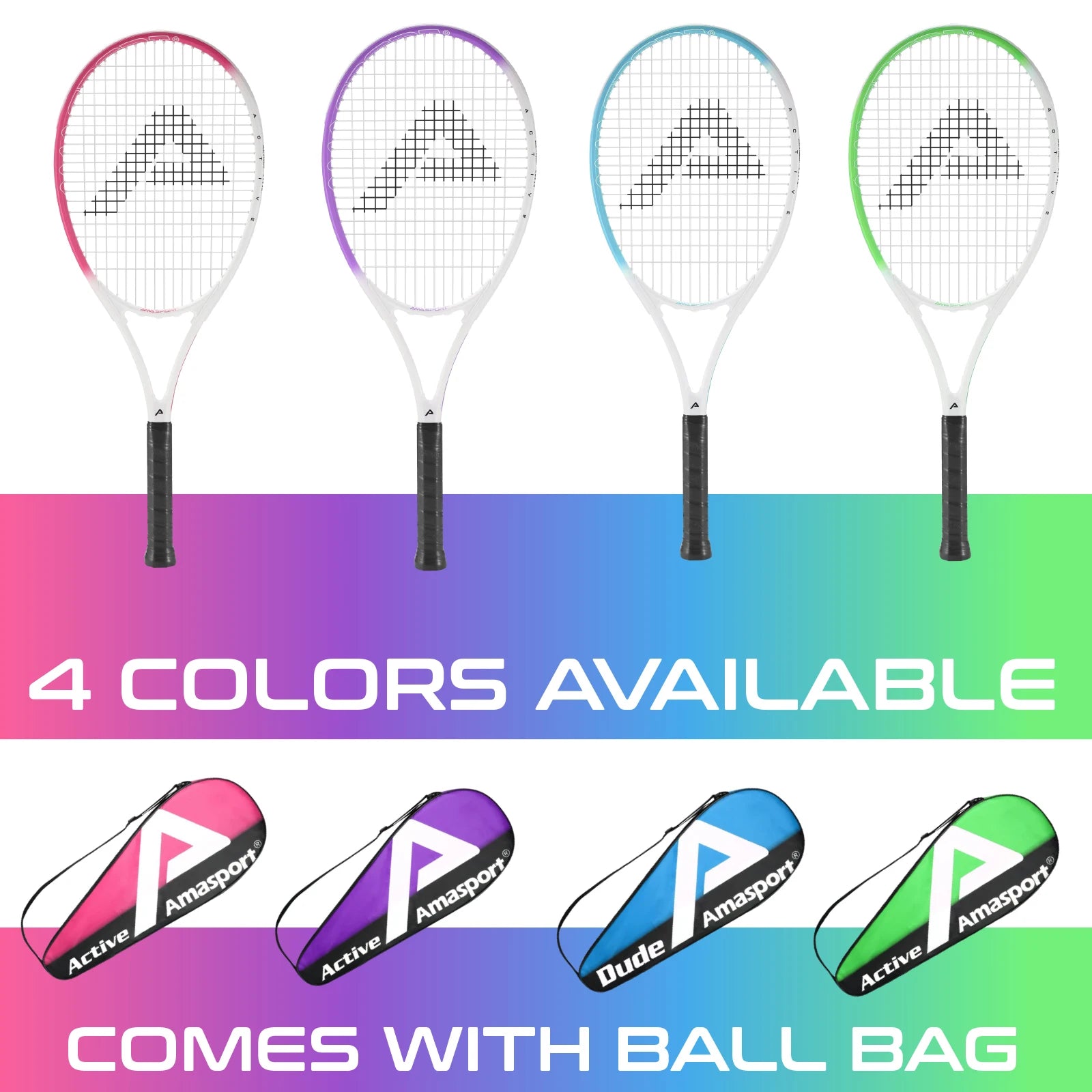 AMA SPORT 27" Tennis Racket for Men & Women Beginners