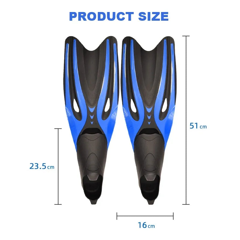 Adult Flexible Non-Slip Swim Fins for Diving Sports