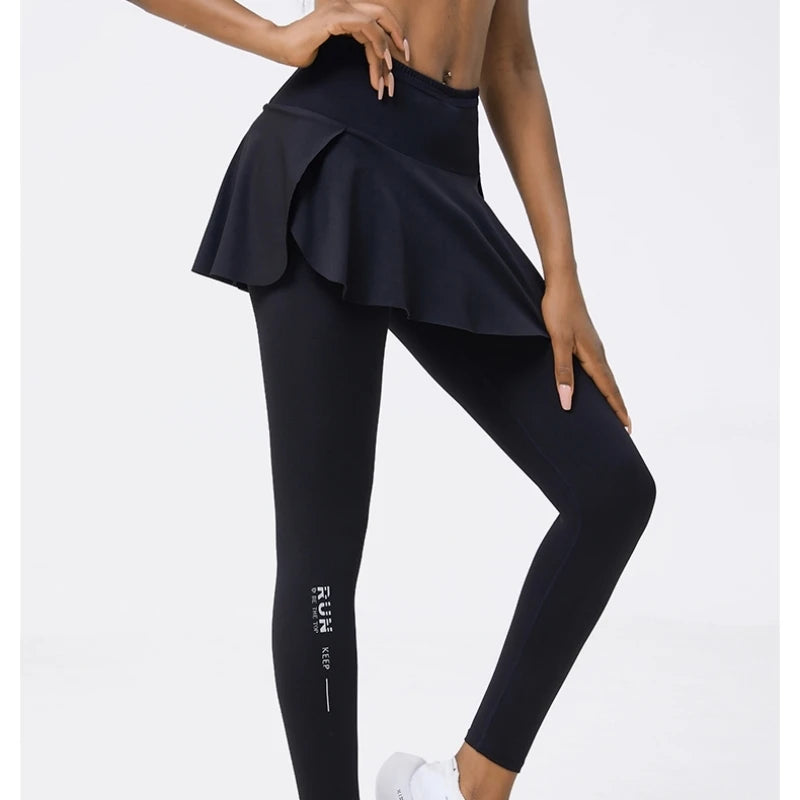 Women’s High Waist Tennis Skort with Sun Protection