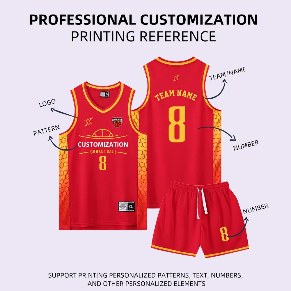 Customizable Quick-Dry Basketball Jersey for Kids & Adults – Perfect for Training and Play!