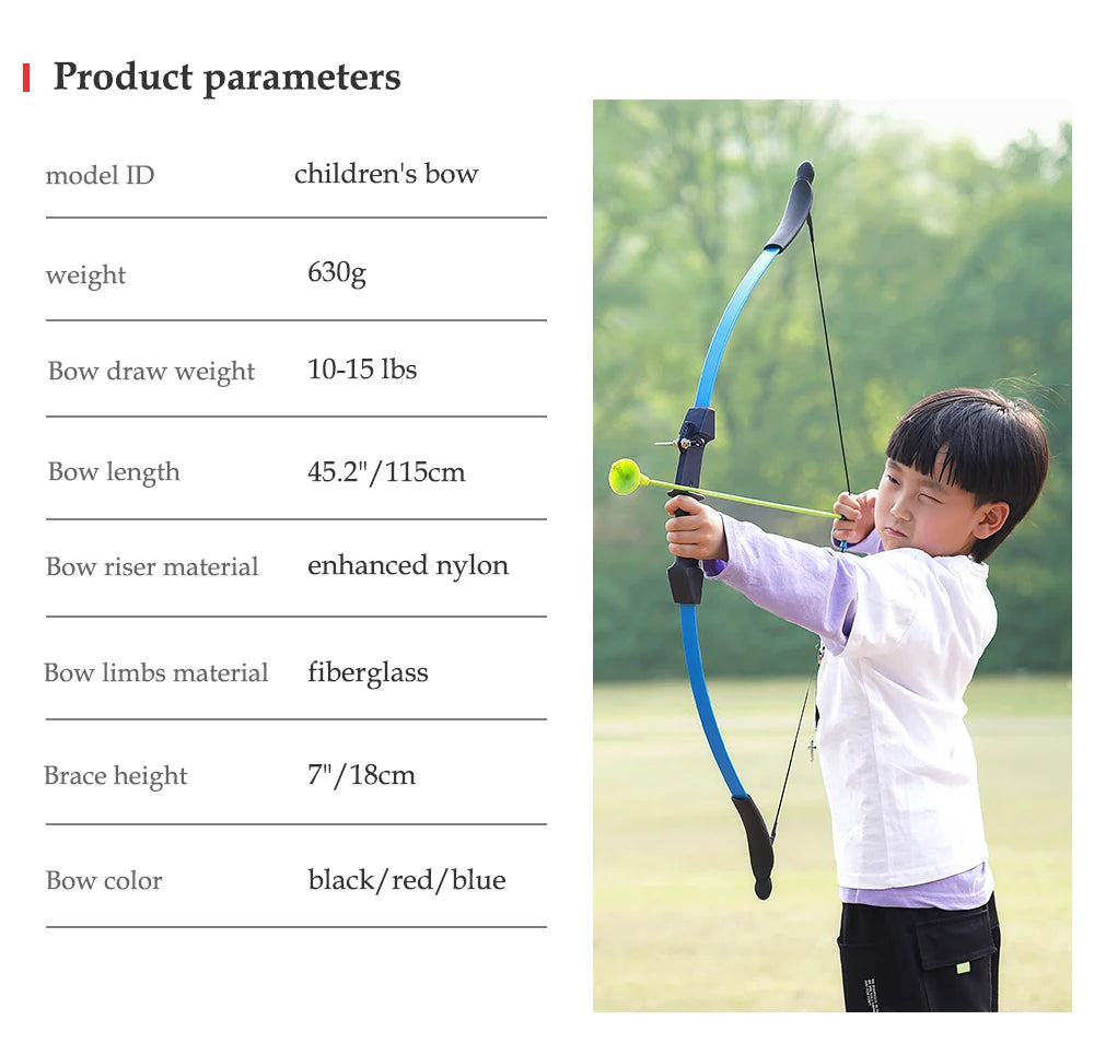 🏹 Toparchery Recurve Bow & Sucker Arrow Set | Junior Archery Training | Outdoor Parent-Child Shooting Game (15-18lbs, 42")