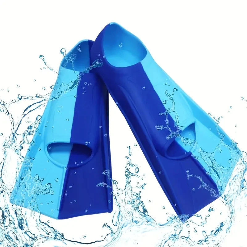 Short Silicone Swimming Flippers for Adults Training