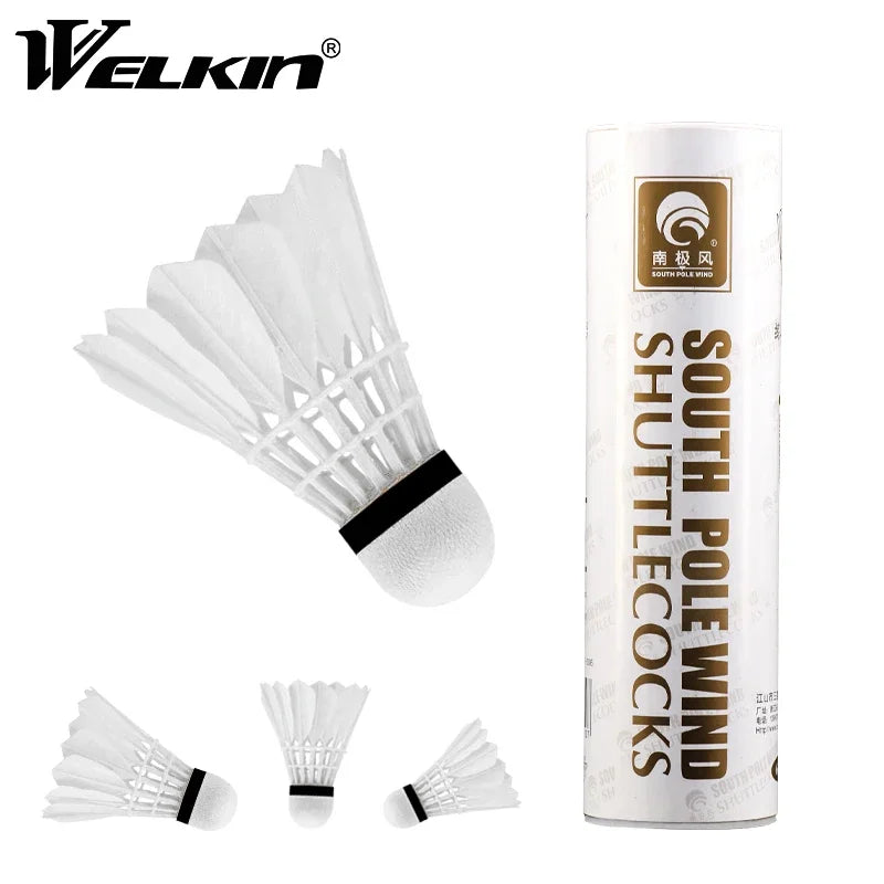 🏸 Badminton Shuttlecock - White Goose Feather for Superior Flight Stability 🏸