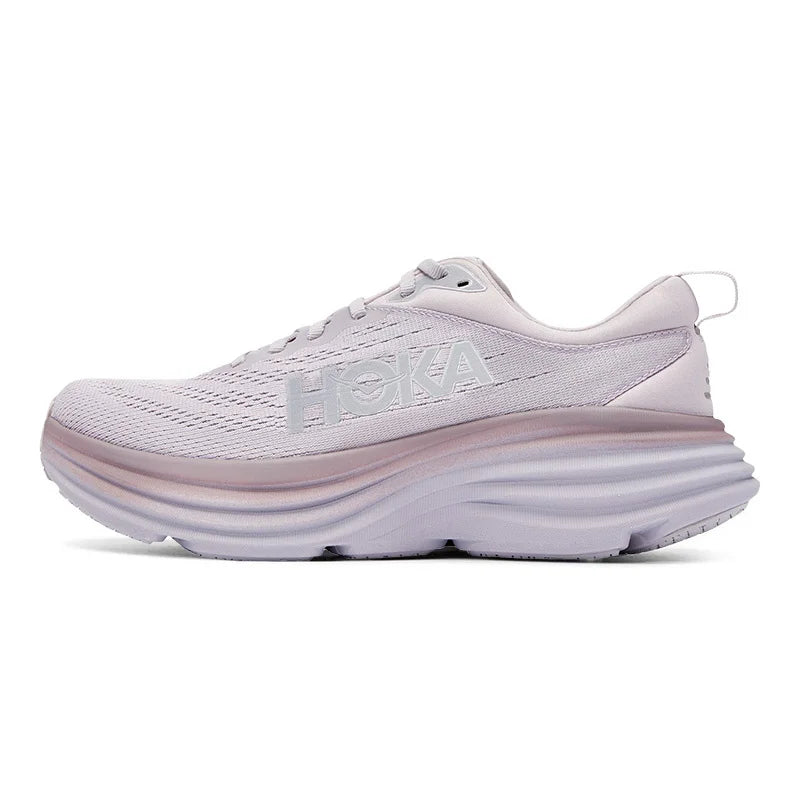 Hoka One One Sport Running Shoes Bondi 8 Breathable Road Runs Shoes Men Sport Shoes Lifestyle Outdoor Sneaker Women