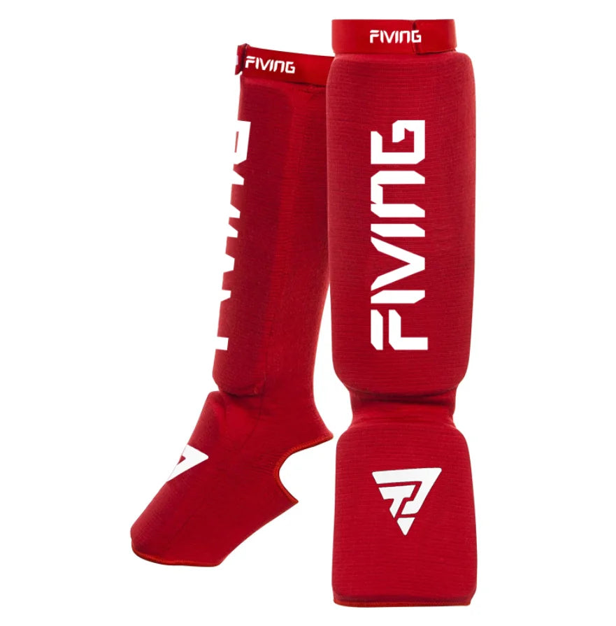 Cotton Boxing Shin Guards MMA Instep Ankle Protector Foot Protection TKD Kickboxing Pad Muaythai Training Leg Support Protectors