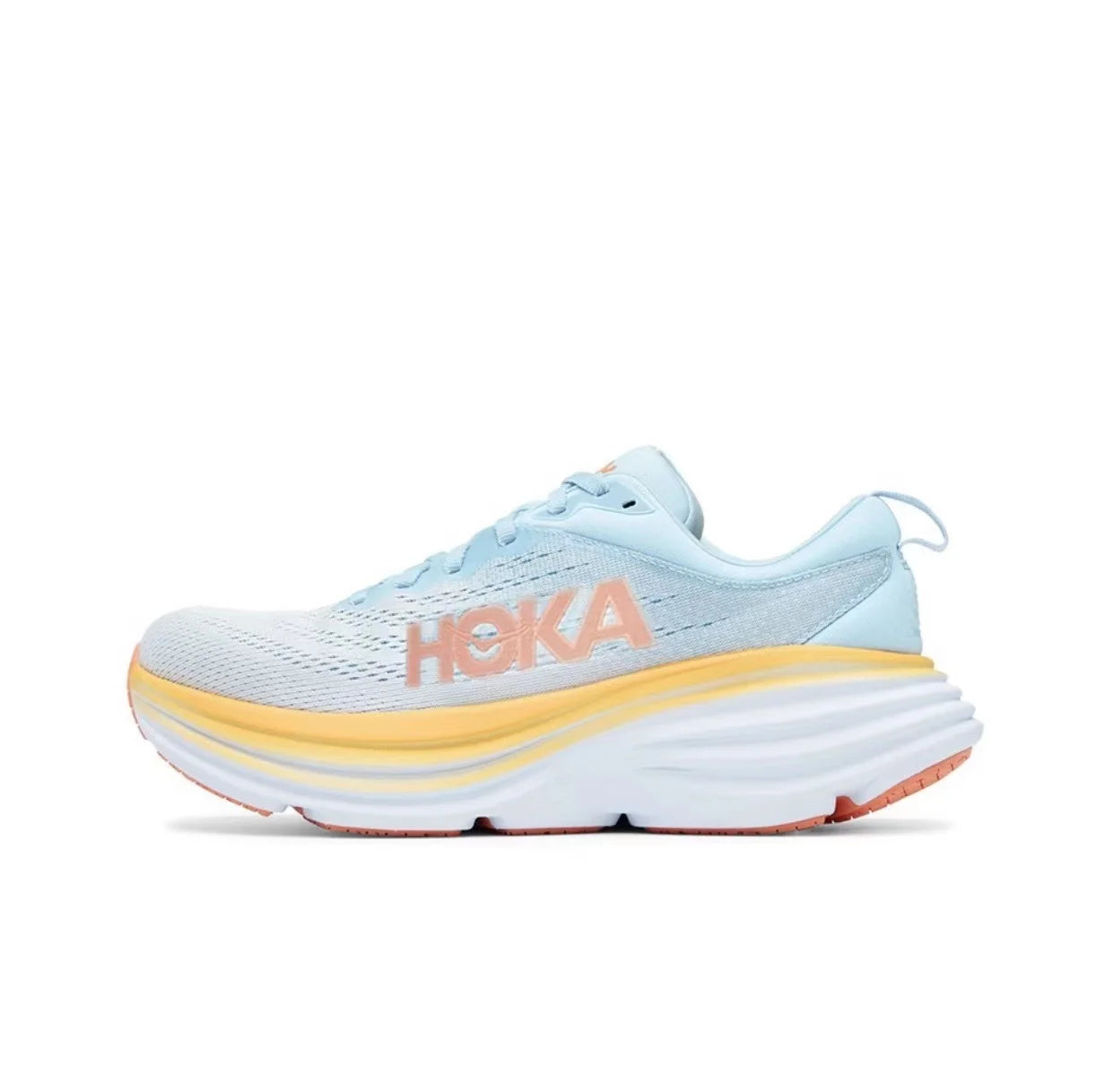Hoka One One Sport Running Shoes Bondi 8 Breathable Road Runs Shoes Men Sport Shoes Lifestyle Outdoor Sneaker Women