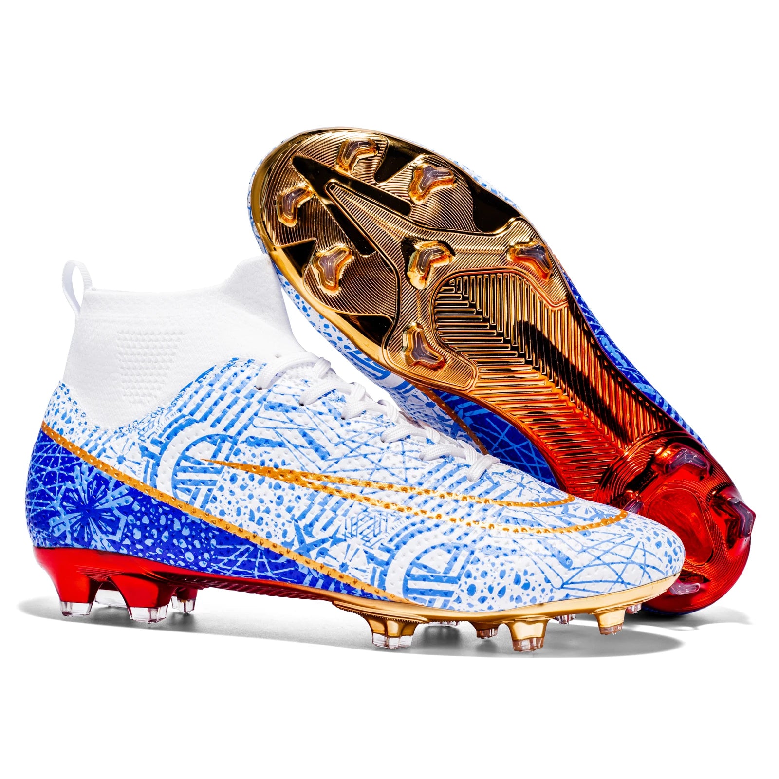 ⚽ Gold Sole Soccer Shoes for Men & Kids | Professional Cleats for Football Field