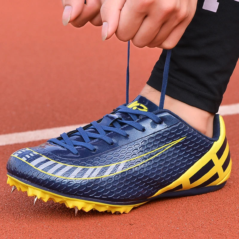 New Men’s Track & Field Shoes - Lightweight Waterproof Spikes for Running, Training, and Long Jump