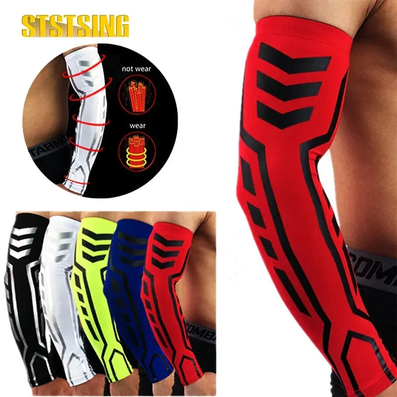 🏀 1Pcs Outdoor Compression Arm Sleeve – Breathable & Supportive | Ideal for Basketball, Volleyball, Baseball, Cycling, Running & Tennis 🌟