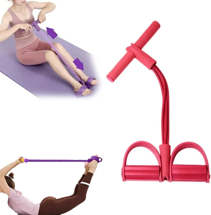 Unisex 4-Tube Resistance Bands for Full-Body Workout