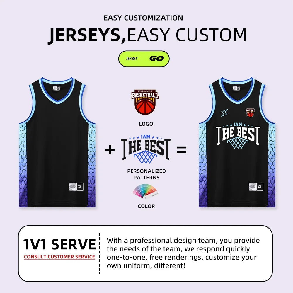 Customizable Quick-Dry Basketball Jersey for Kids & Adults – Perfect for Training and Play!