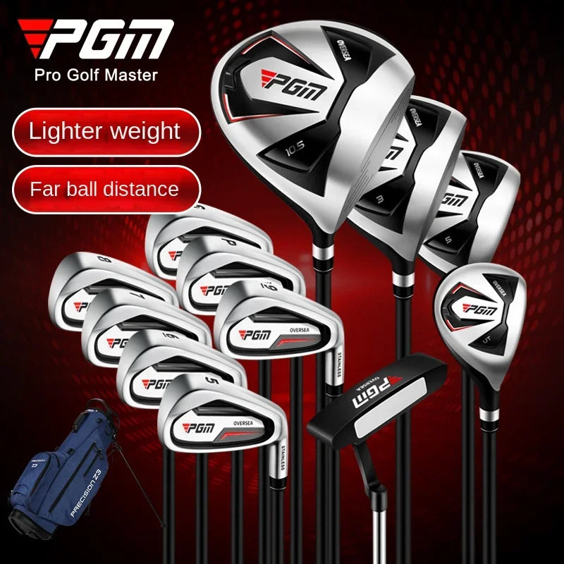 PGM Men's Right-Handed Golf Club Set: Complete Beginner's Full Set with High Fault Tolerance