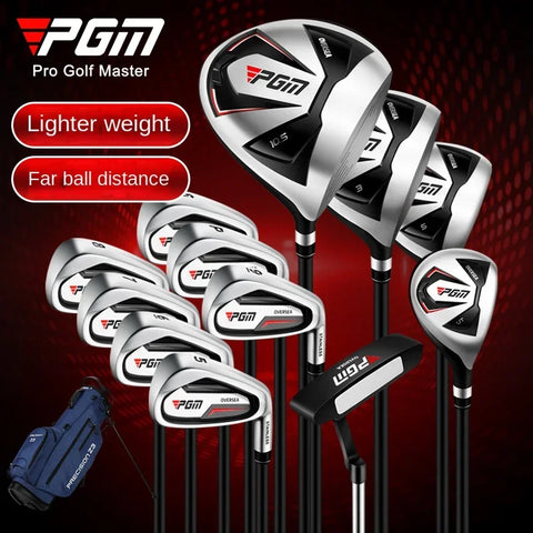 PGM Men's Right-Handed Golf Club Set: Complete Beginner's Full Set with High Fault Tolerance