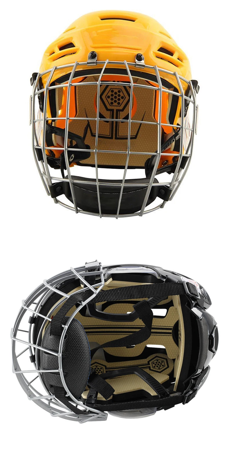 🏒 Adjustable Ice Hockey Helmet – Full Face Tactical Sports Helmet for Adult Safety & Protection!