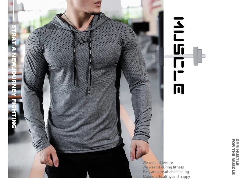 💪 Men's Fitness Tracksuit | Running Sport Hoodie & Joggers | Gym & Outdoor Workout Set