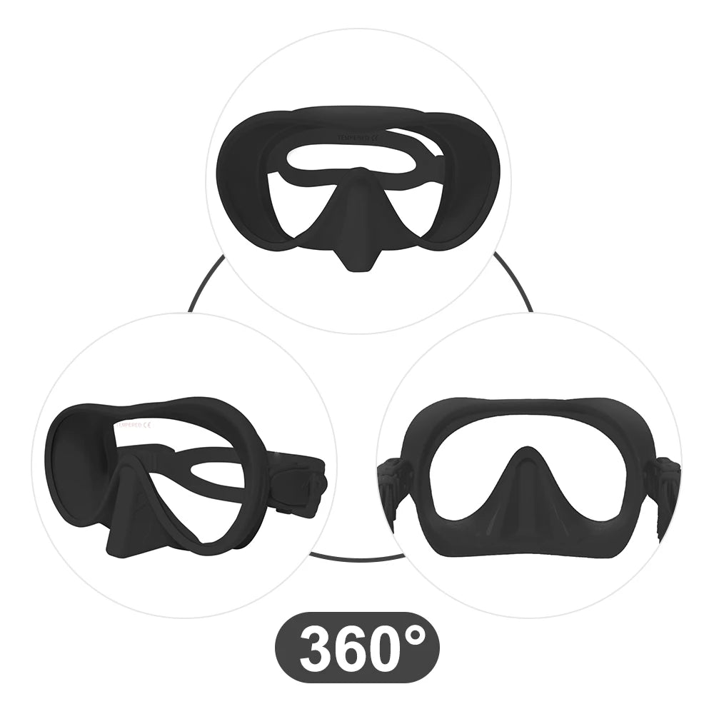 Anti-Fog 180° Full Face Snorkeling Diving Mask