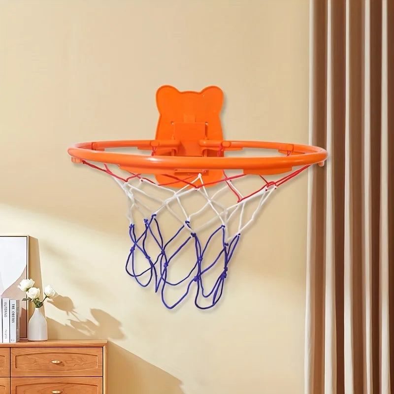 30cm Indoor Wall Mounted Basketball Hoop with Netting for Kids