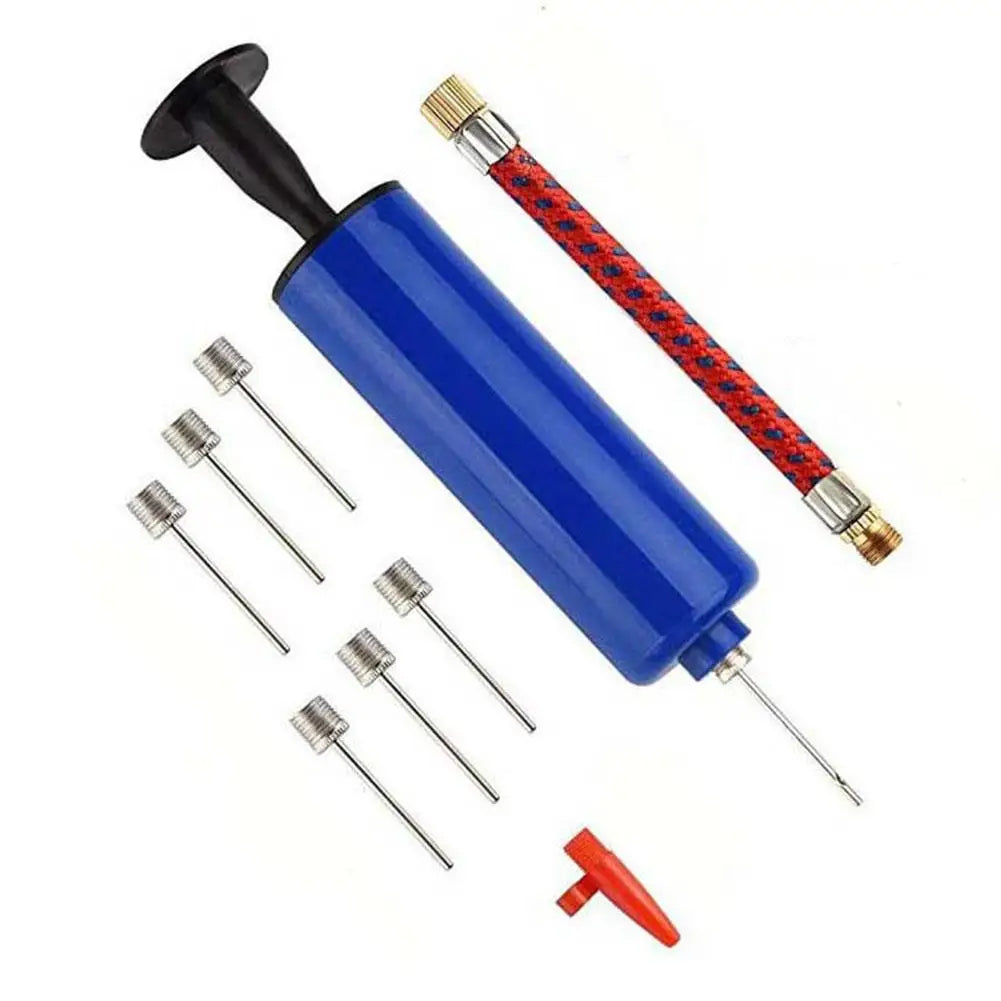 Ultimate Sports Ball Hand Air Pump Set - Includes 7 Needles & 1 Nozzle for All Your Inflation Needs