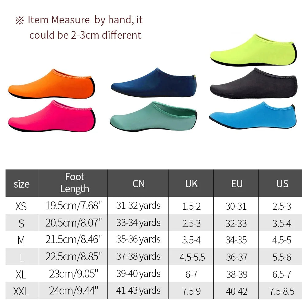 Unisex Water Shoes Swimming Diving Socks Summer Aqua Beach Sandal Flat Shoe Seaside Non-Slip Sneaker Socks Slipper for Men Women