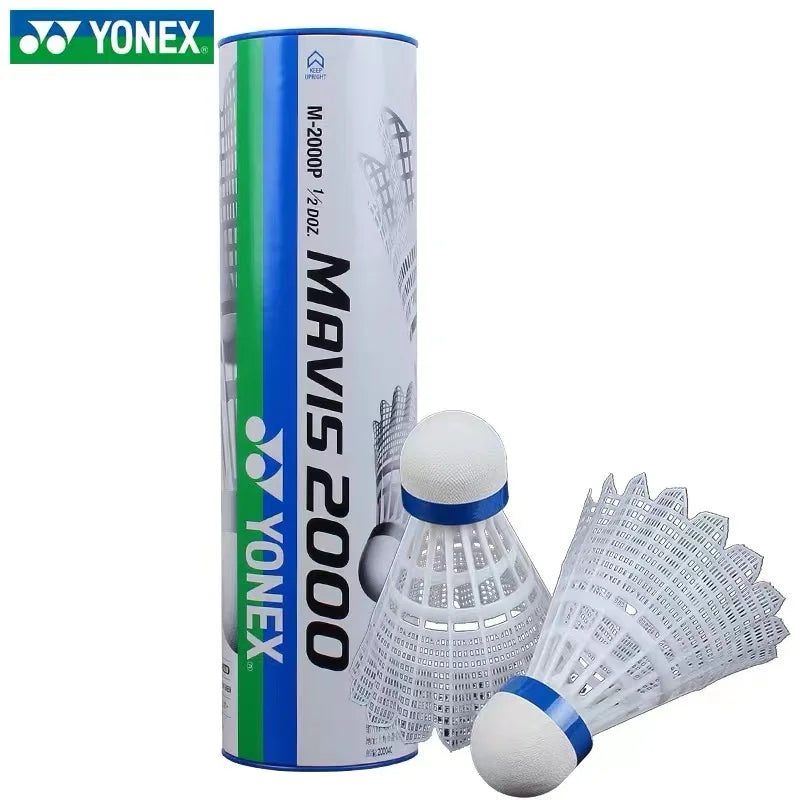 Yonex Mavis 350 Yellow Badminton Shuttlecocks - Durable Nylon, Medium Speed, 6-Pack