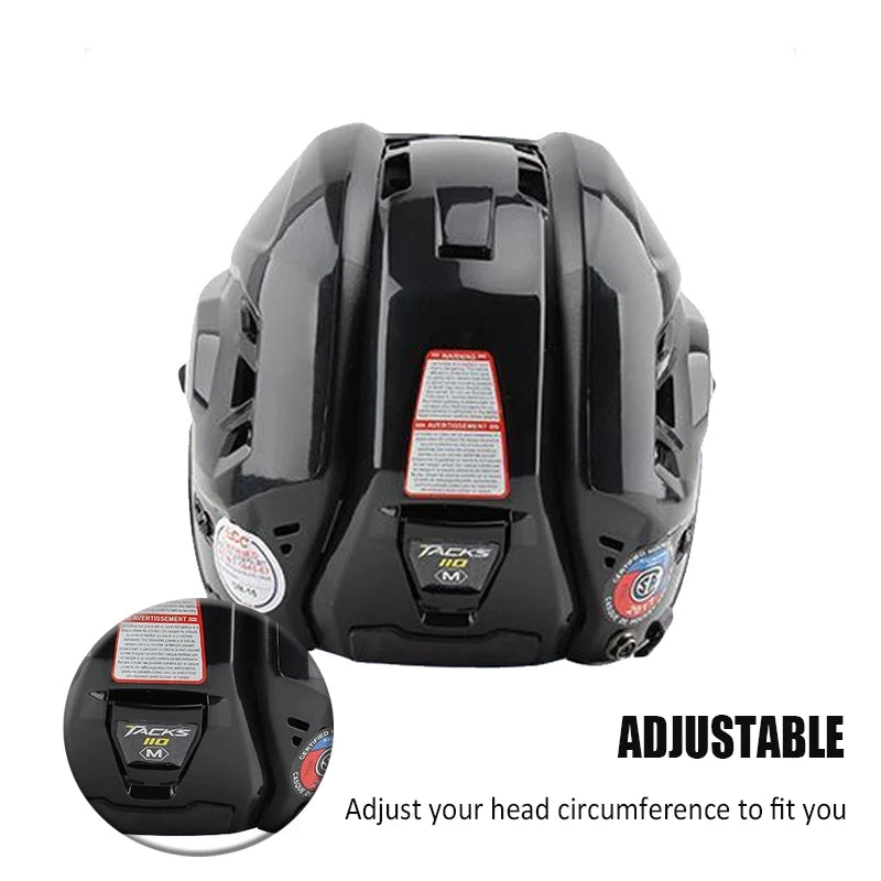 🏒 Adjustable Ice Hockey Helmet – Full Face Tactical Sports Helmet for Adult Safety & Protection!