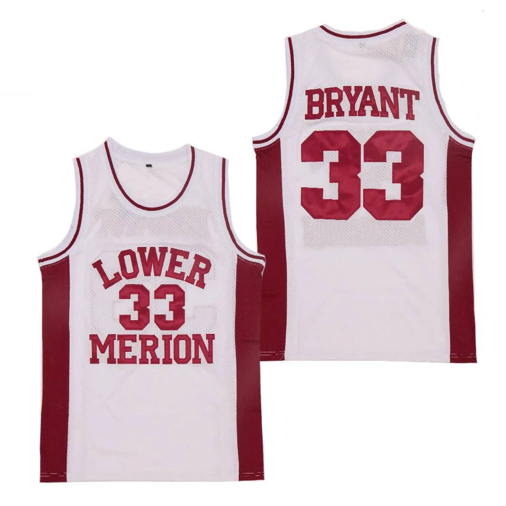 Lower Merion 33 Bryant Basketball Jersey Red 2024