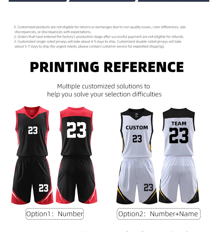 🏀 Customizable Basketball Jersey for Kids & Adults | Quick-Drying Training Uniforms & Tracksuits