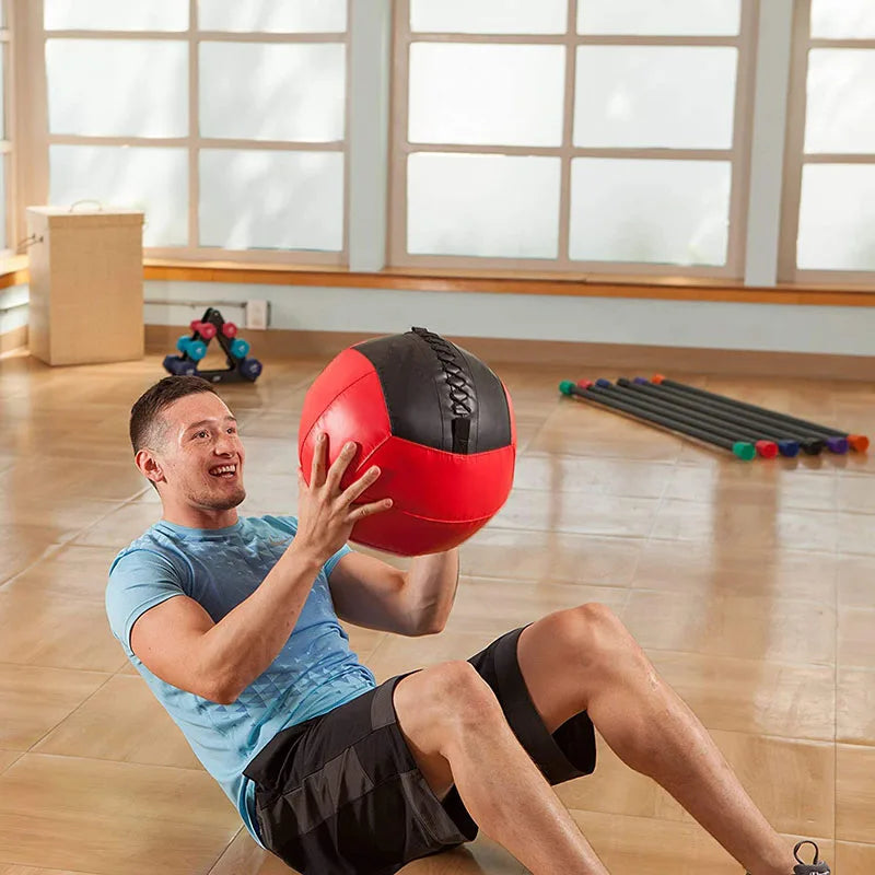 🏋️ Wall Medicine Ball for Power & Core Training 💪 | Adjustable Load 2-15kg | Home Gym Essential