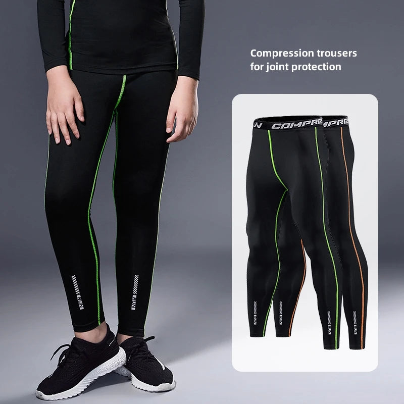 🏃‍♂️ Kids' Stretch Leggings for Sports & Fitness | Basketball Bottoms