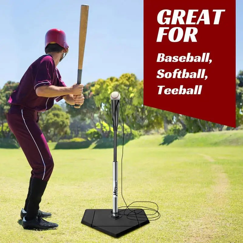 Baseball Swing Trainer with Elastic Rope and Bouncy Balls