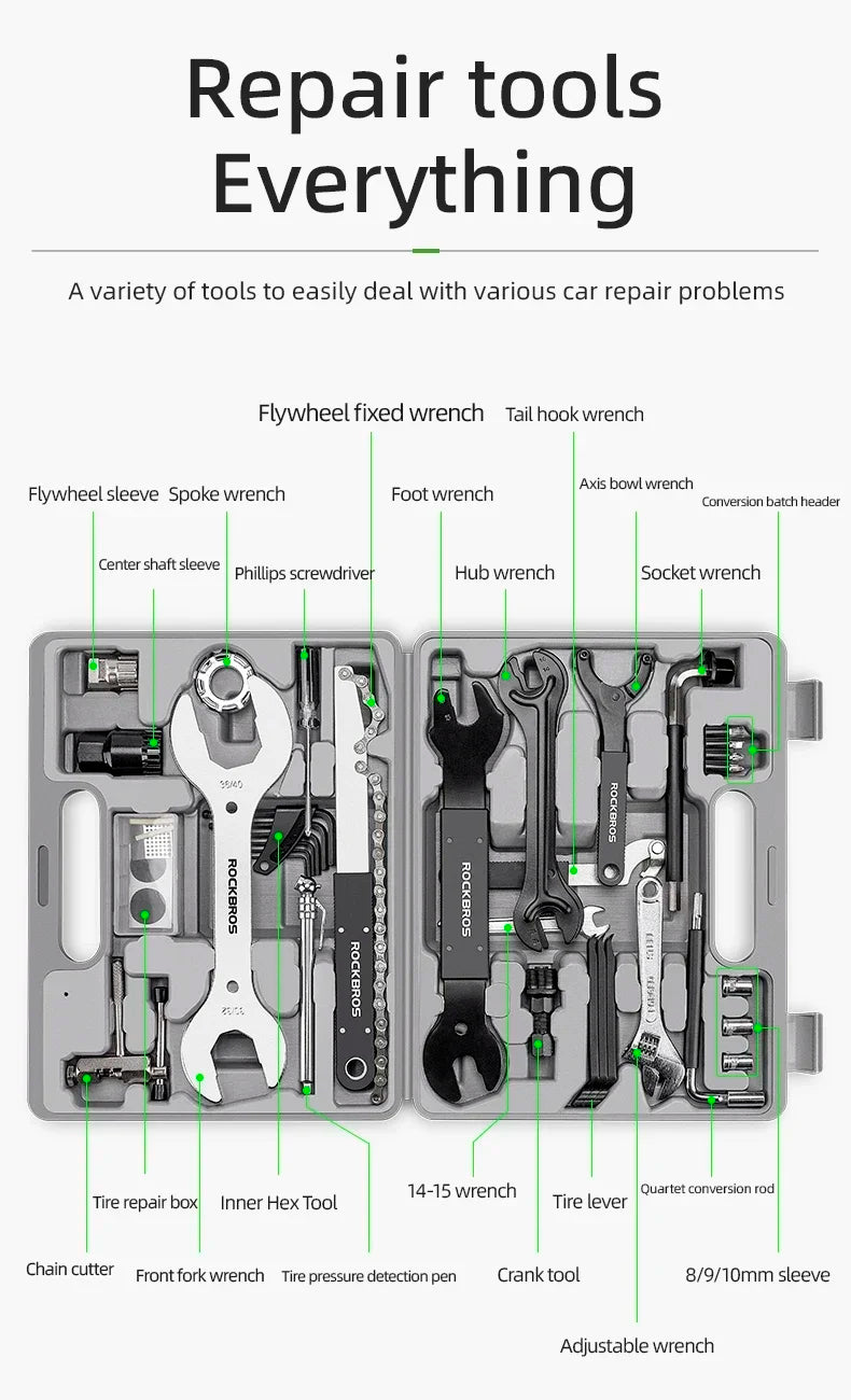 ROCKBROS Bicycle Tool Set: The Ultimate Cycling Repair Kit for Professionals