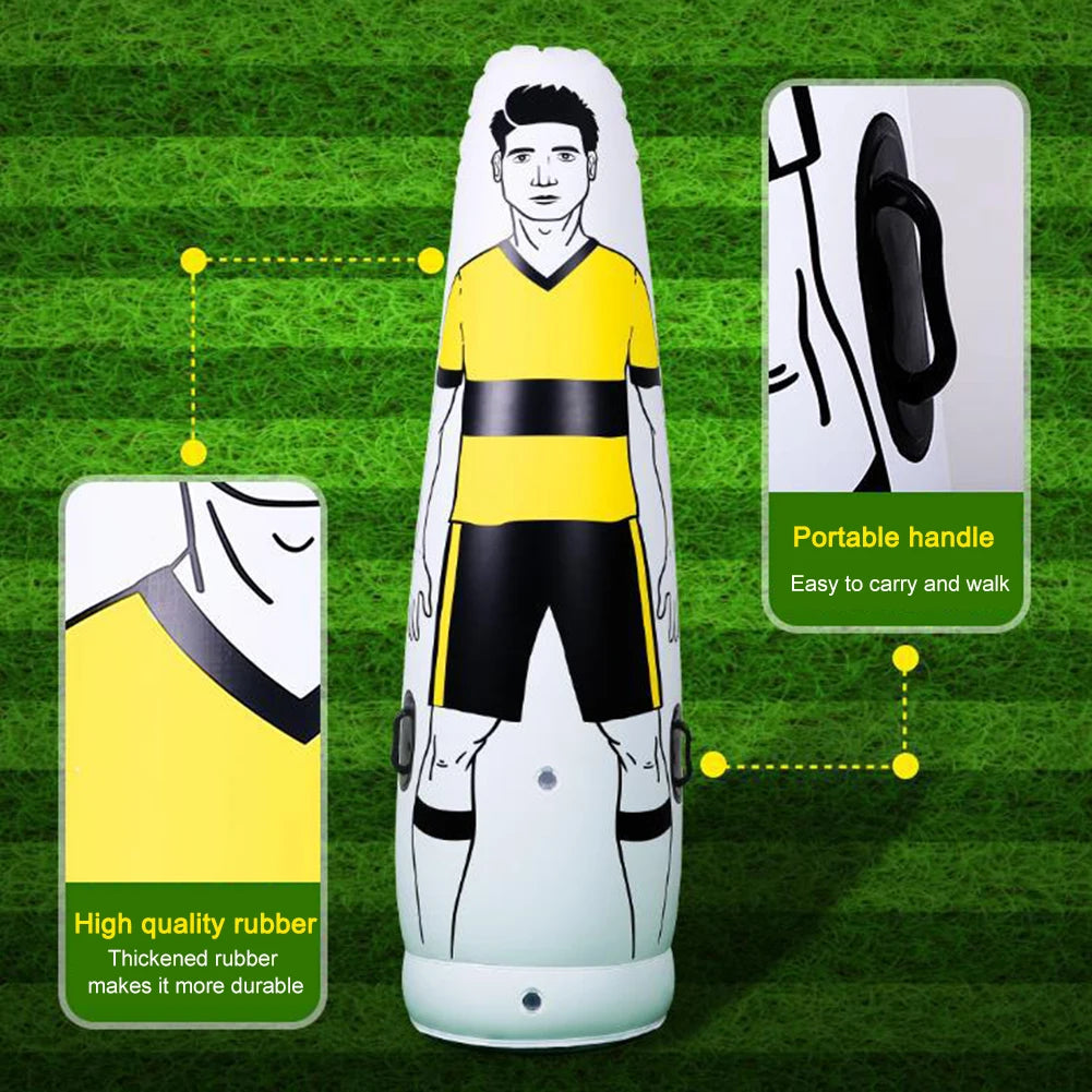 ⚽ 160cm Inflatable Football Training Goalkeeper – Solo Soccer Trainer & Air Dummy Tool 🥅