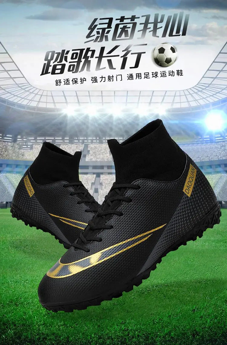 ⚽ Men's Quality Football Boots - Assassin Chuteira Campo TF/AG High Cut Soccer Shoes ⚽