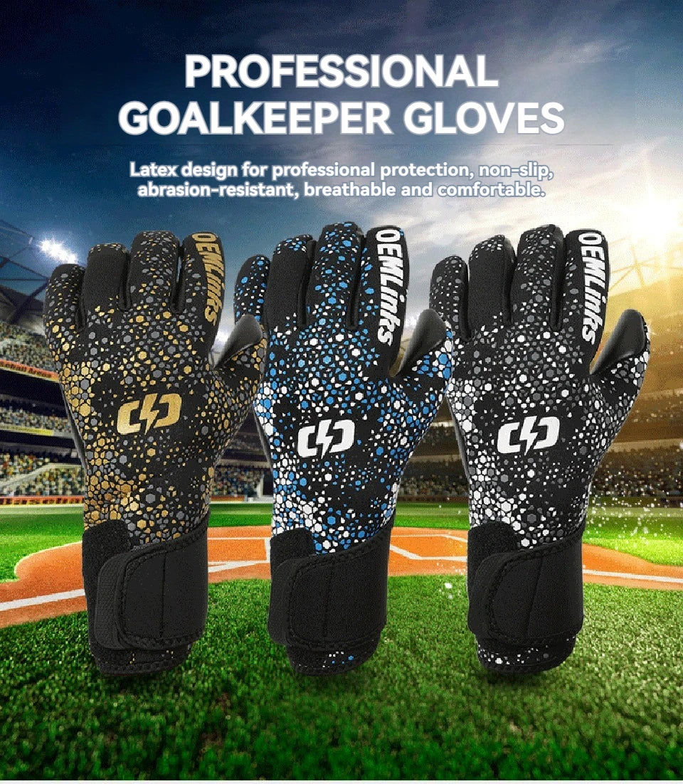 Professional Goalkeeper Gloves - Finger Protection Anti-Slip Soccer Training Gloves for Adults and Children