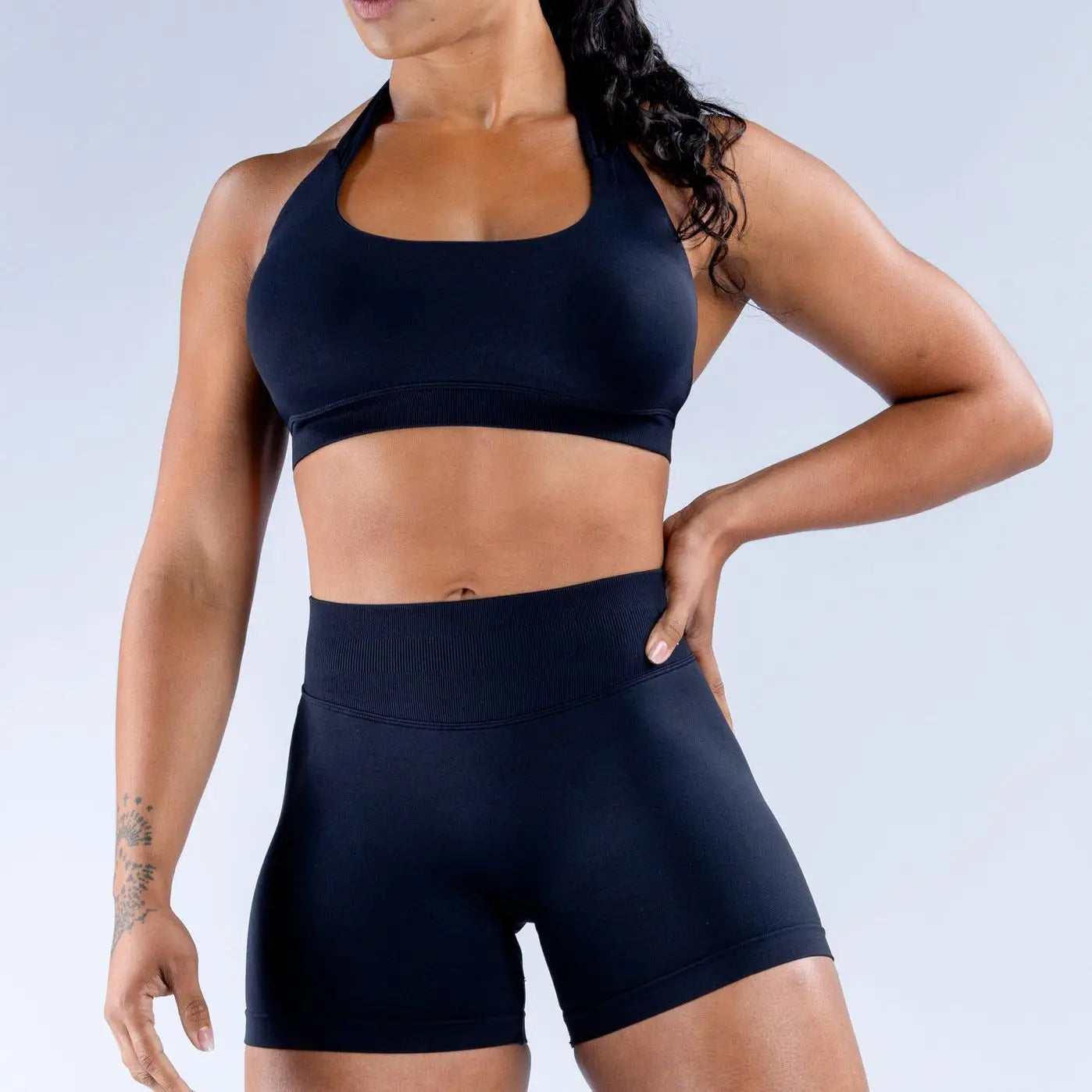 Impact Shorts Set | 2-Piece Seamless Yoga Outfit