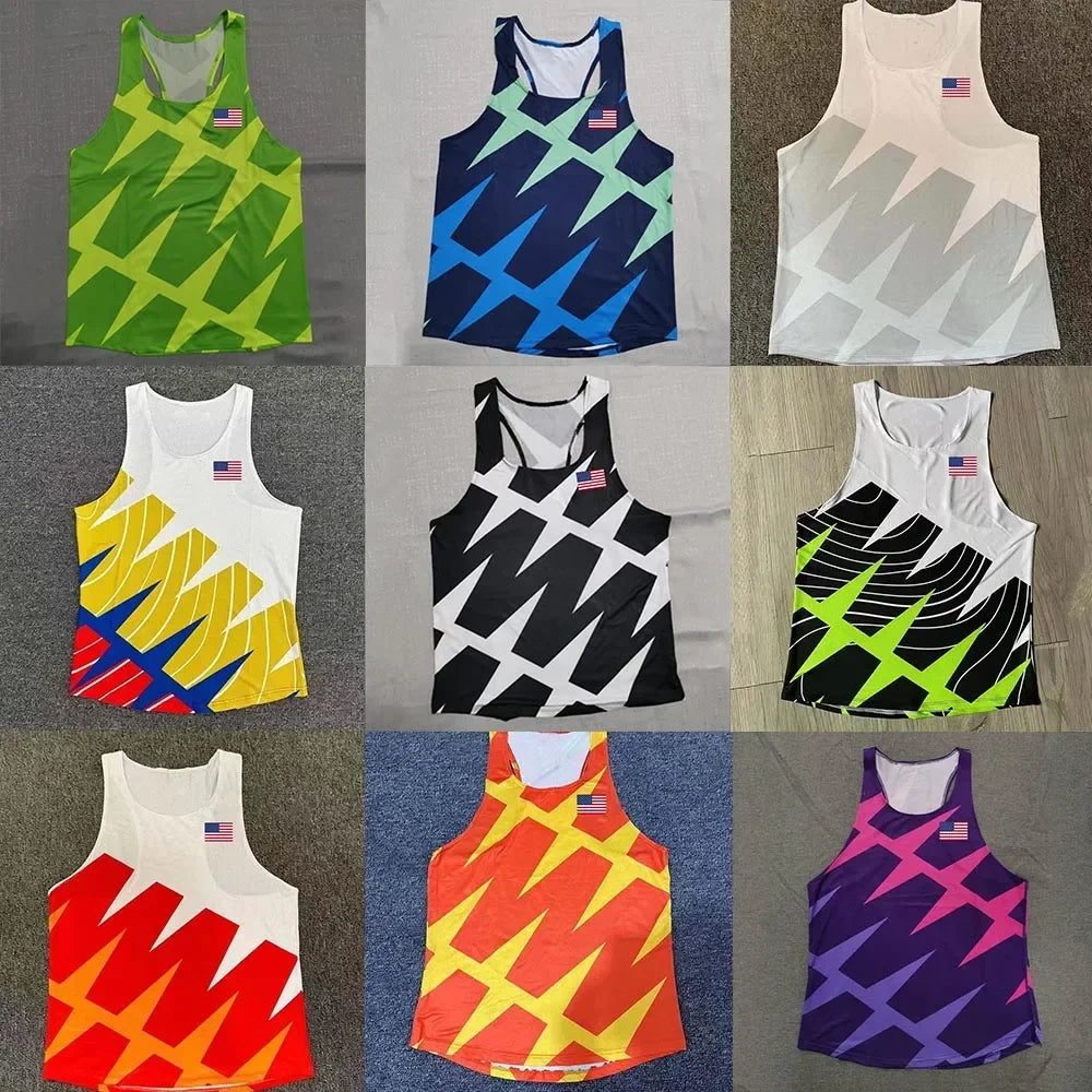 Men's Athletic Running Tank Top Ultra Lightweight Marathon Singlet Y-Back Shirts Dry Fit Workout Sleeveless T-Shirt Tank Tops