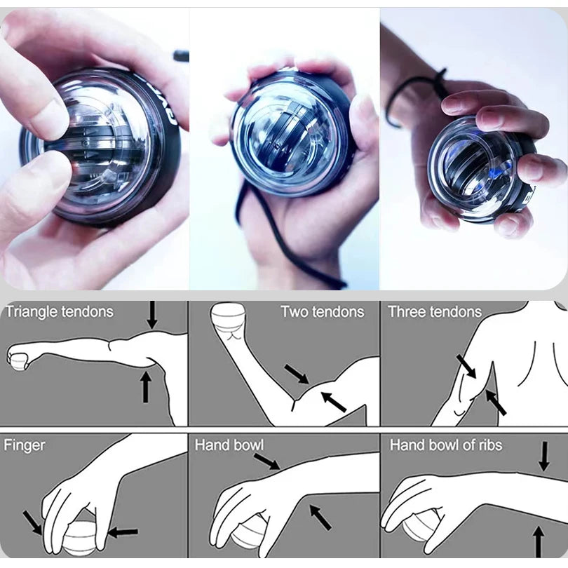 💪 Wrist Ball Power Trainer | Auto-Start Gyroscopic Power Ball | Arm, Hand & Forearm Exerciser