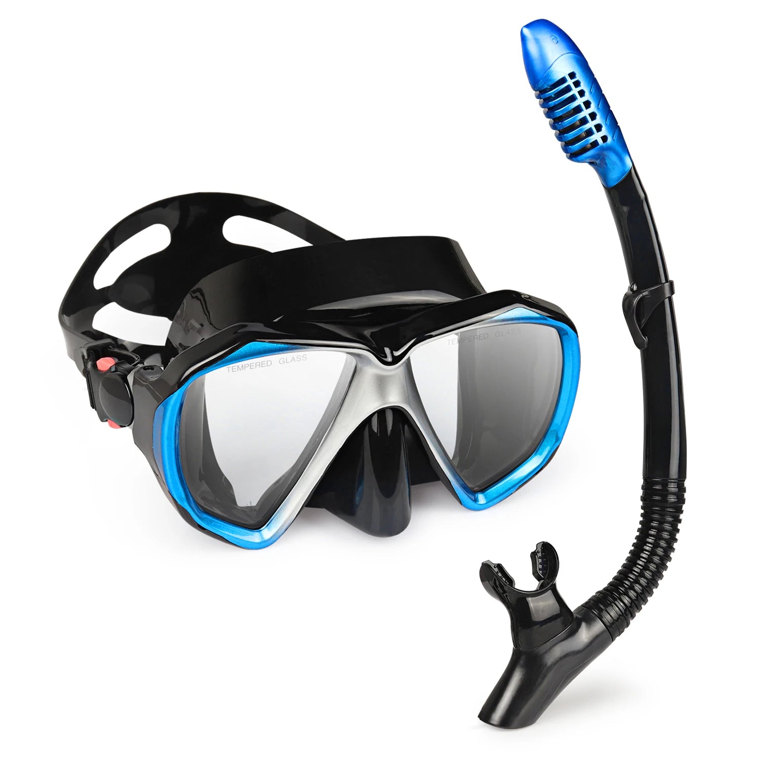EXP VISION Dry Snorkel Set with Anti-Fog Panoramic Mask