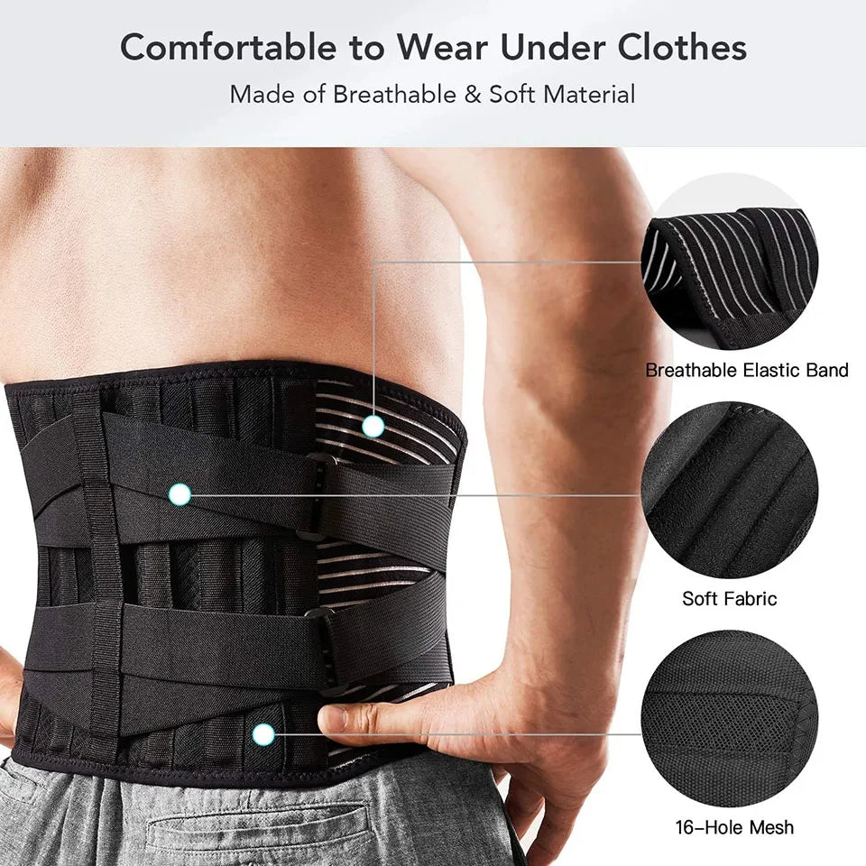 🌟 Hot Sale! Back Braces Waist Belt for Men & Women | Lower Back Pain Relief