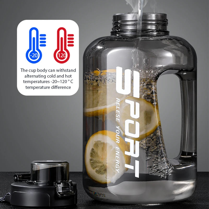 Large-Capacity Sports Water Bottle (1.2L/1.7L/2.5L) | Portable Netflix Straw Pot Belly Cup | Perfect for Students & Active Lifestyles