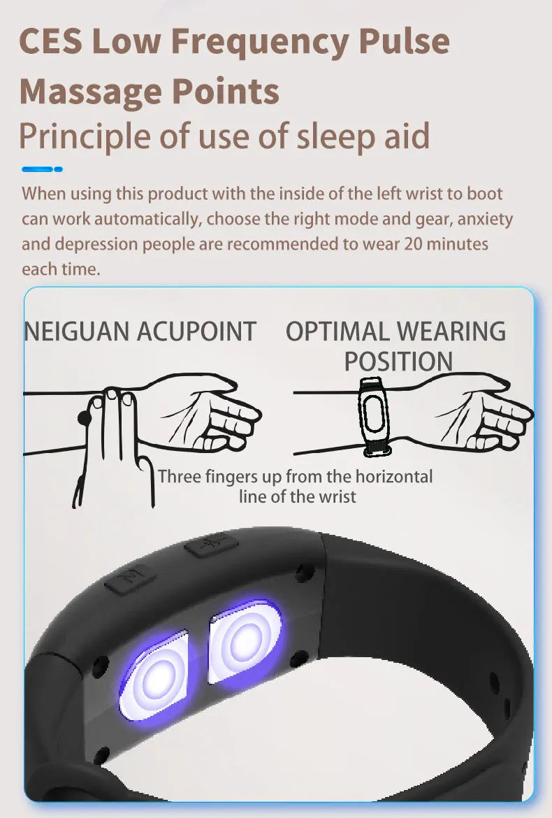 🌙  Pulse Sleep Aid Device – Micro-Current Therapy for Deep Sleep & Relaxation | Combat Anxiety & Insomnia | Portable Sleeper 💤