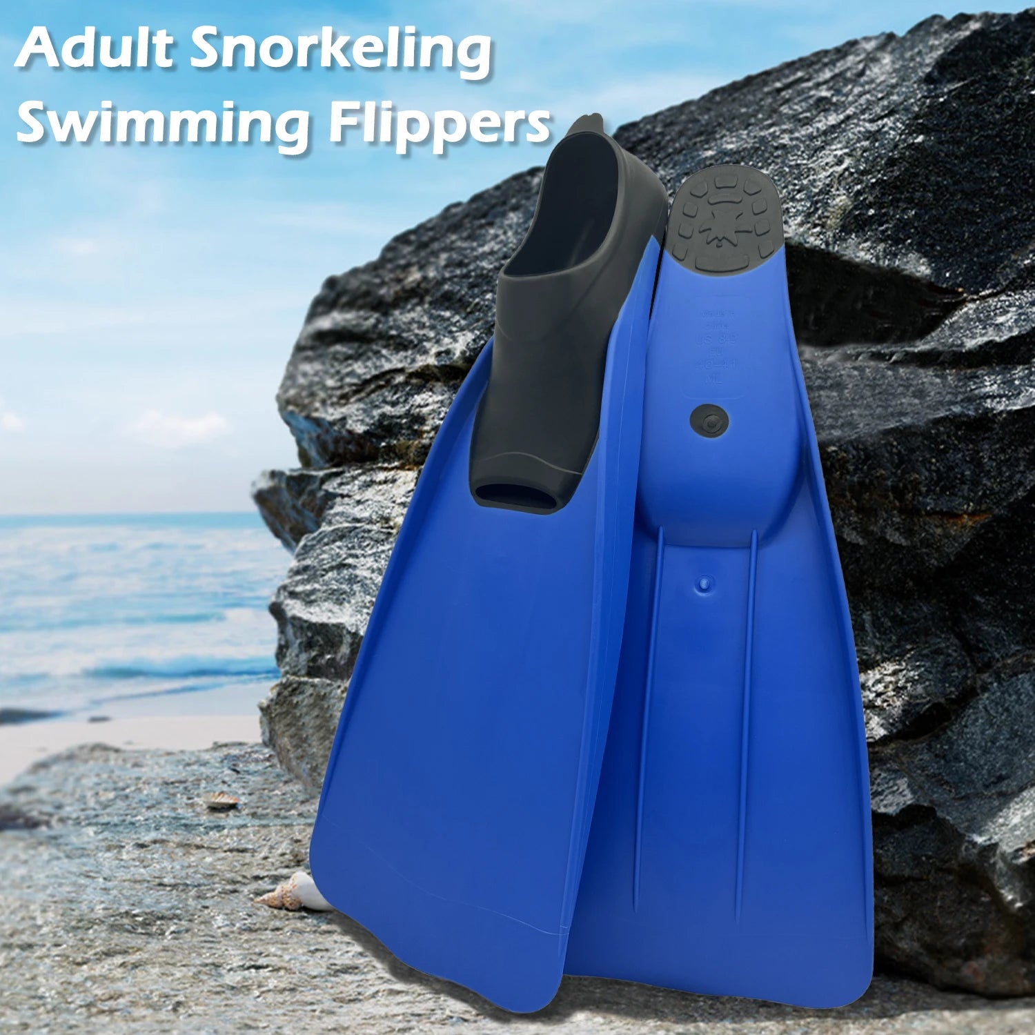 Adult Silicone Swim Training Fins for Scuba and Snorkeling