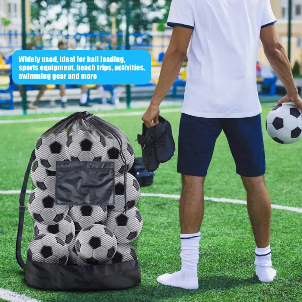 🏀 Drawstring Sports Ball Bag – Mesh Backpack for Football, Basketball, Soccer, Volleyball & Swimming Gear | Durable Ball Storage 🌟