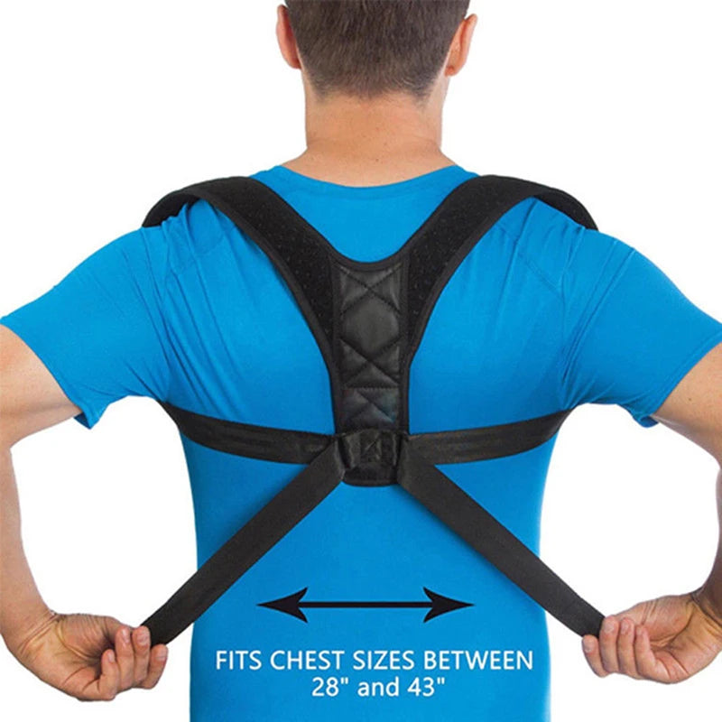 💪 Adjustable Back Brace Support | Invisible Shoulder Posture Corrector | Unisex Health Belt