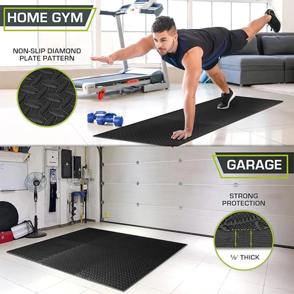 Premium Fitness Mat for Home Workouts - Non-Slip Exercise Mat for Yoga, Pilates, and Gymnastics