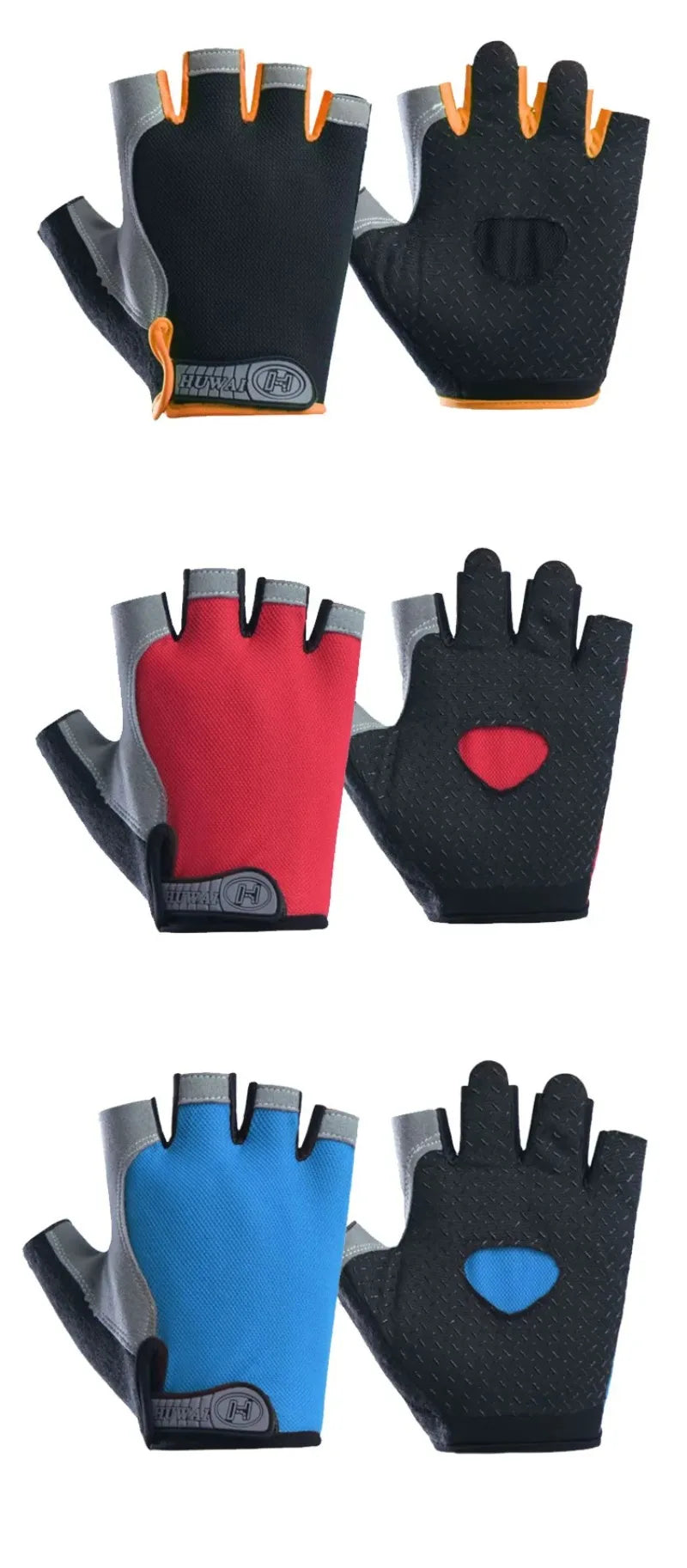 💪 Fingerless Gym Training Gloves for Men & Women – Anti-Slip Cycling, Fitness, Motorcycle, and MTB Gloves 💪