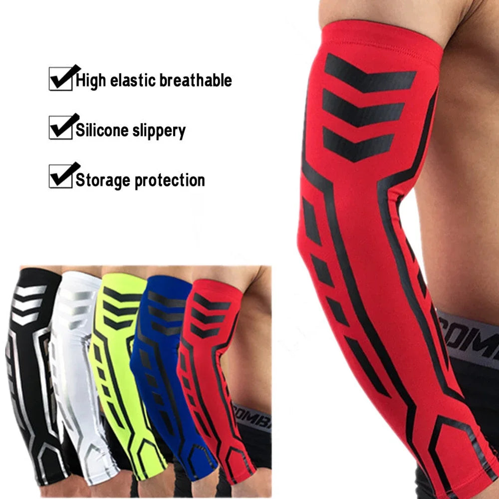 🏀 1Pcs Outdoor Compression Arm Sleeve – Breathable & Supportive | Ideal for Basketball, Volleyball, Baseball, Cycling, Running & Tennis 🌟