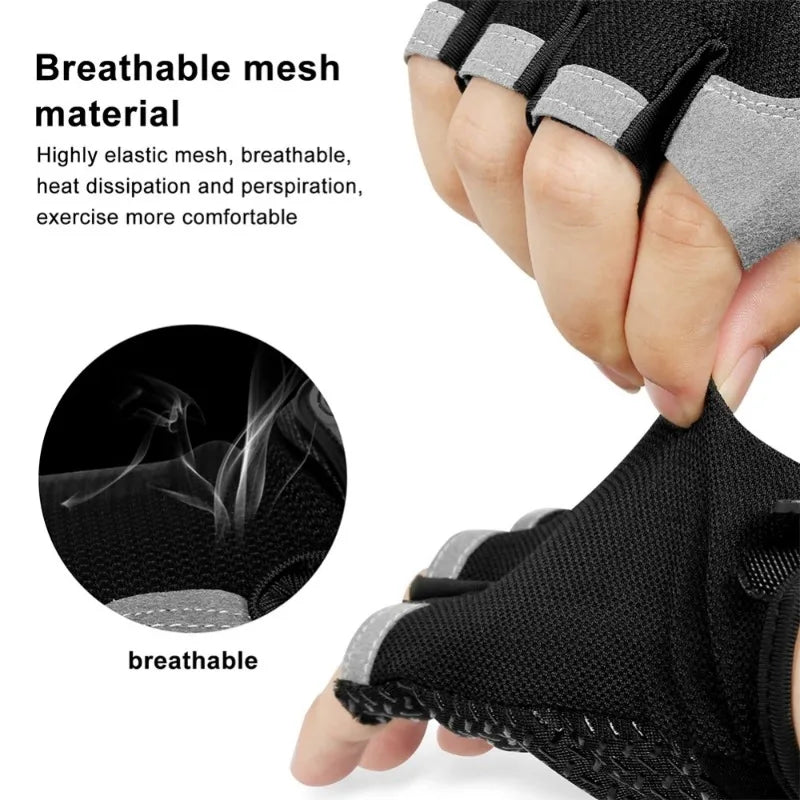 💪 Fingerless Gym Training Gloves for Men & Women – Anti-Slip Cycling, Fitness, Motorcycle, and MTB Gloves 💪