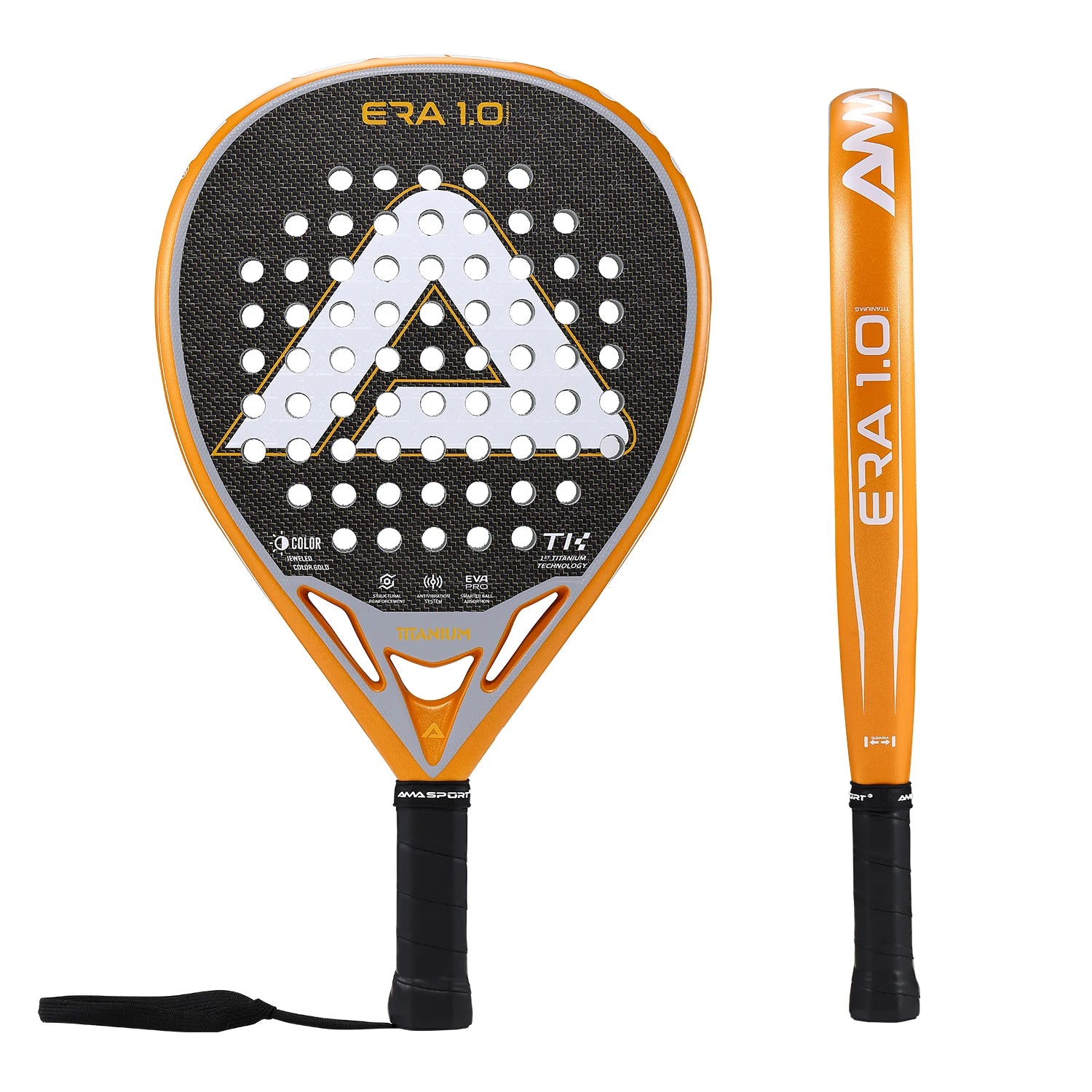 AMA Sport Titanium Gold Padel Racket for Experts